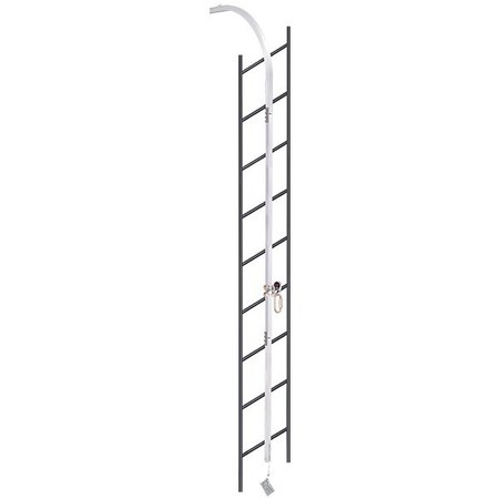 Safe Climber 60 ft. Aluminum Rail Fall Arrest Ladder Safety System PN8000(60ft)-SK